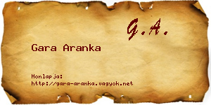 Gara Aranka névjegykártya